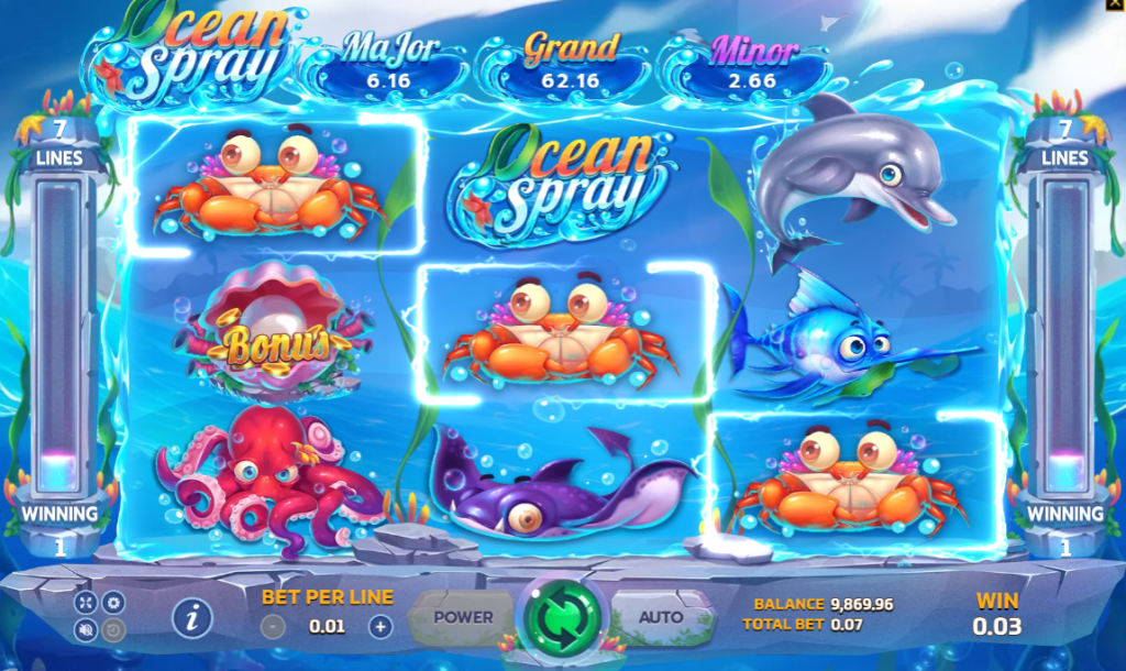Ocean Spray เกมสล็อตใหม่จากค่าย JOKER